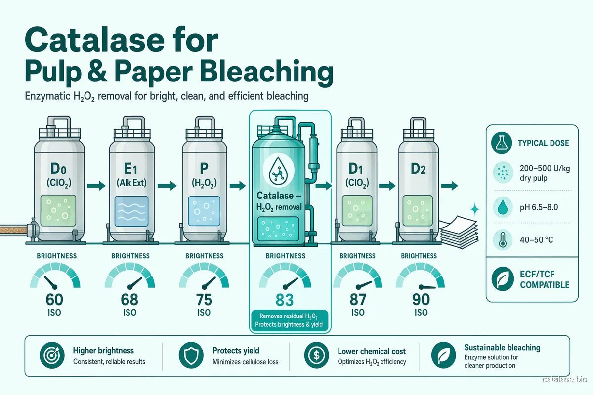 Catalase for Pulp and Paper — H2O2 Removal in ECF and TCF Bleaching Sequences